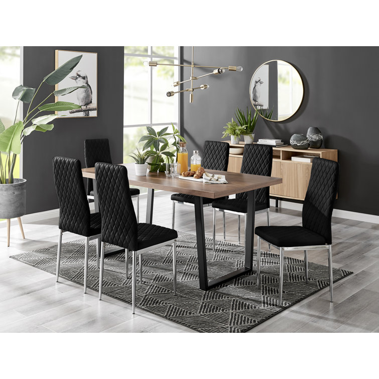 Modern 6 deals seat dining table